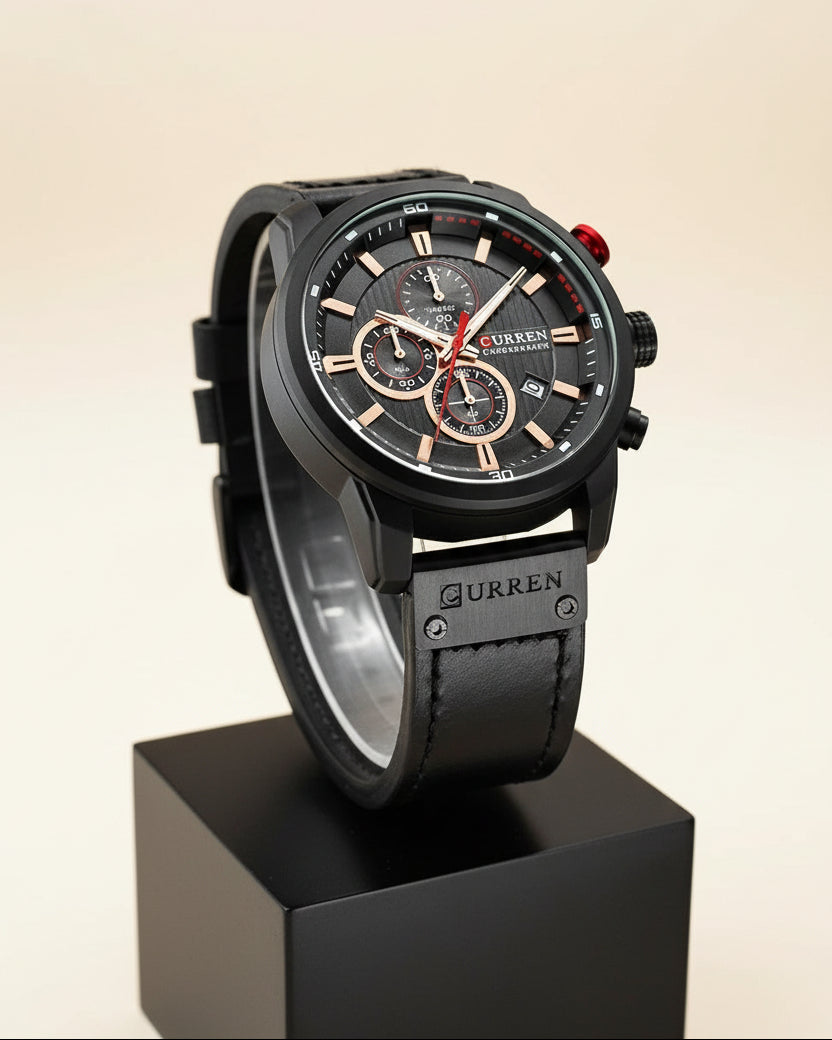 Men's Chronograph Premium Leather Watch - Dominus