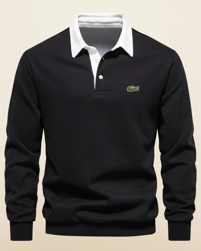 LC Refined Long-Sleeve Polo Fleece