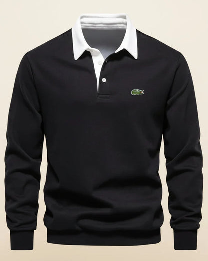 LC Refined Long-Sleeve Polo Fleece