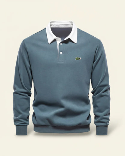 LC Refined Long-Sleeve Polo Fleece