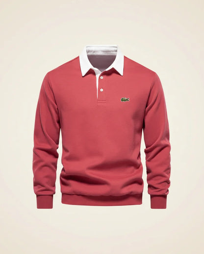 LC Refined Long-Sleeve Polo Fleece