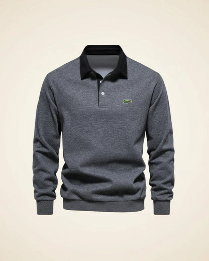 LC Refined Long-Sleeve Polo Fleece