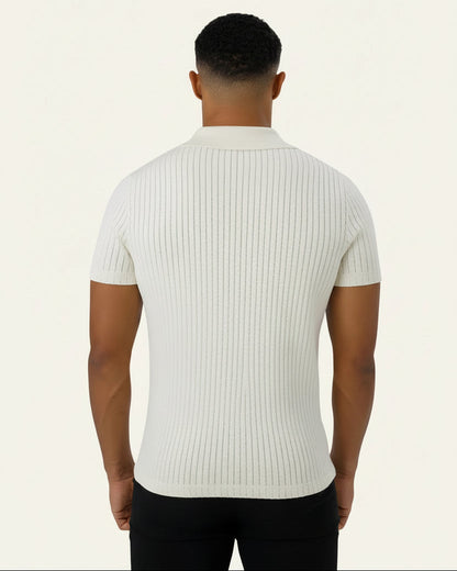 Men's Knit Polo Shirt Old Money Saville