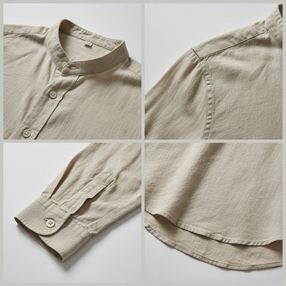 Linen Shirt Coastal Mandarin