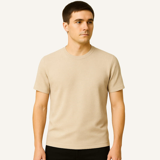 Basic Textured T-Shirt Refined Fit