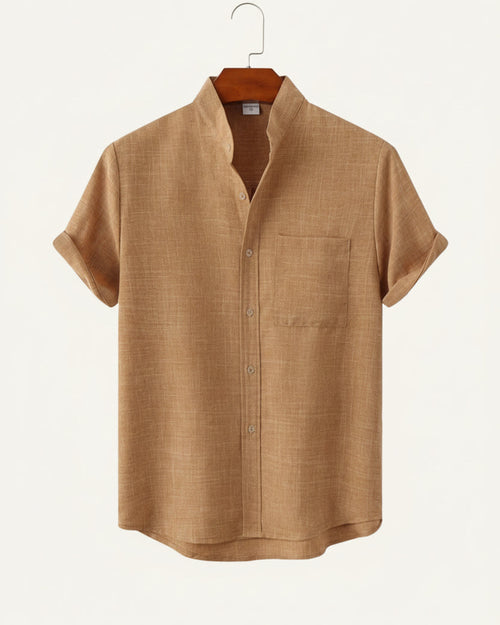 Mandarin Shirt Refined Escape
