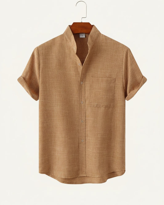 Mandarin Shirt Refined Escape