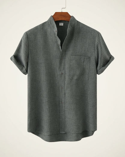 Mandarin Shirt Refined Escape