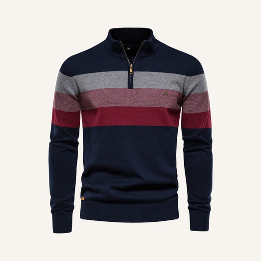 Striped Sweater Prestige Quarter-Zip