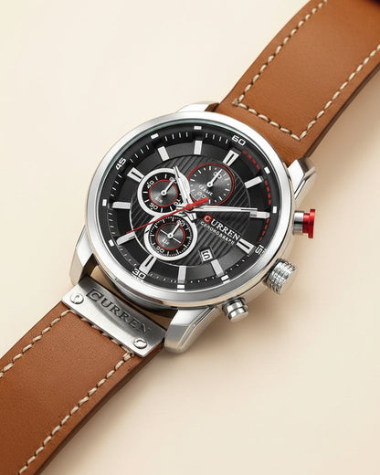 Men's Chronograph Premium Leather Watch - Dominus