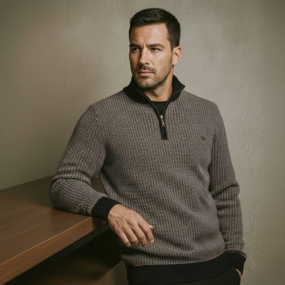 Quarter-Zip Sweater Heritage Weave