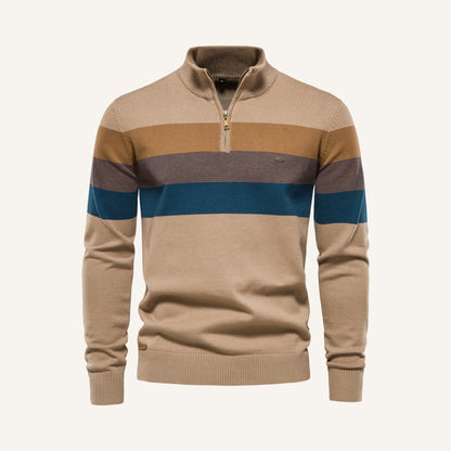 Striped Sweater Prestige Quarter-Zip