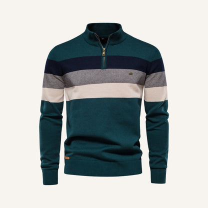 Striped Sweater Prestige Quarter-Zip