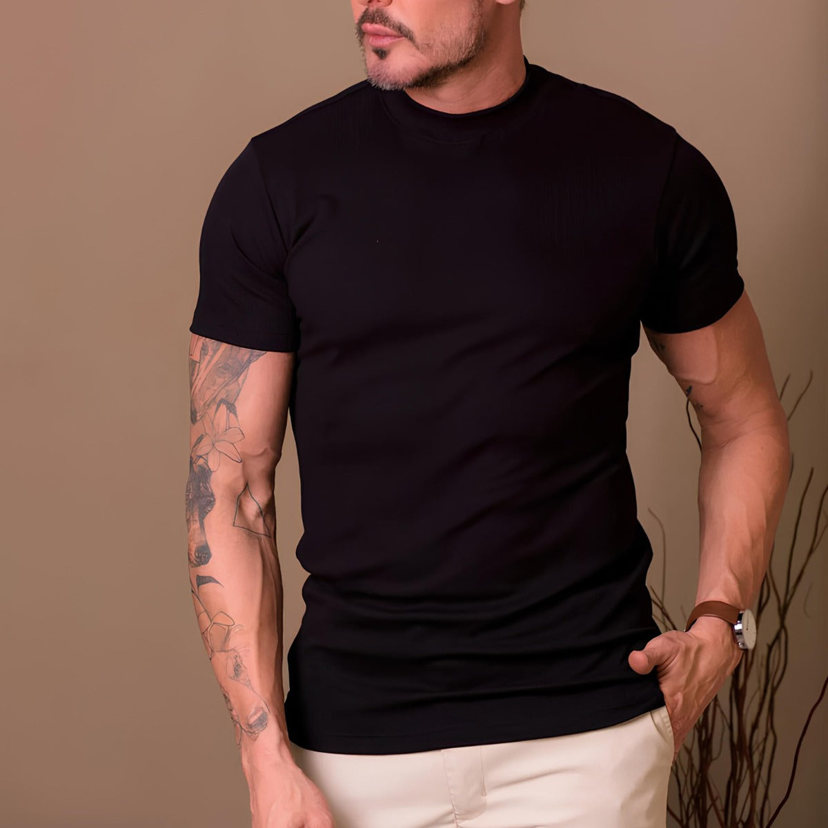 Minimal Knit T-Shirt Signature Line