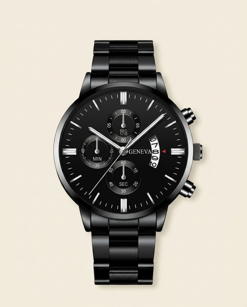 GV Signature Black Chronograph Watch