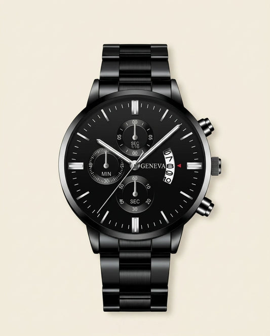 GV Signature Black Chronograph Watch