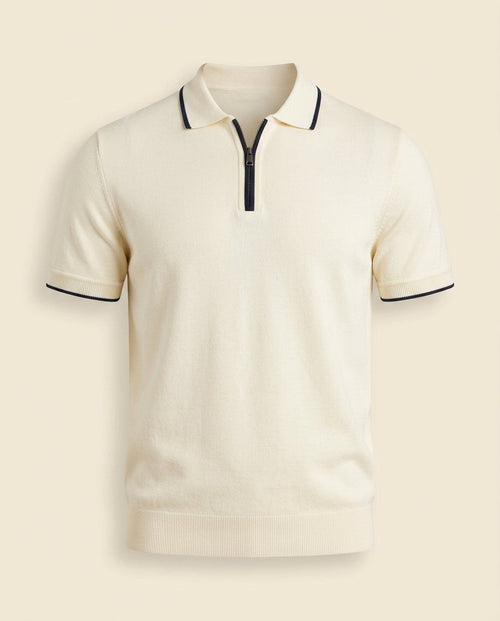 RL Prestige Zip-Neck Knit Polo