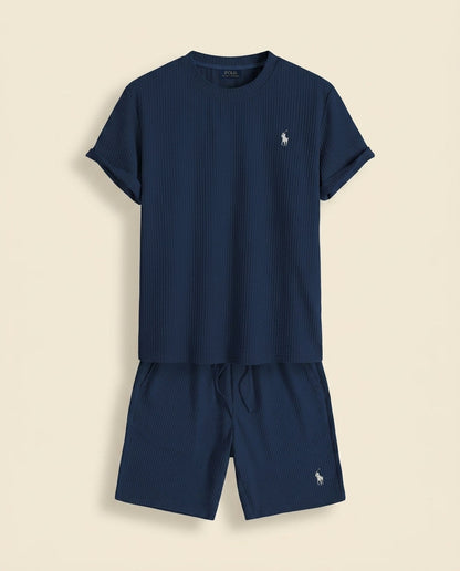 RL Prestige Waffle Tee & Shorts Set
