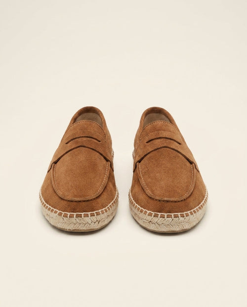 Suede Espadrille Loafer Tan