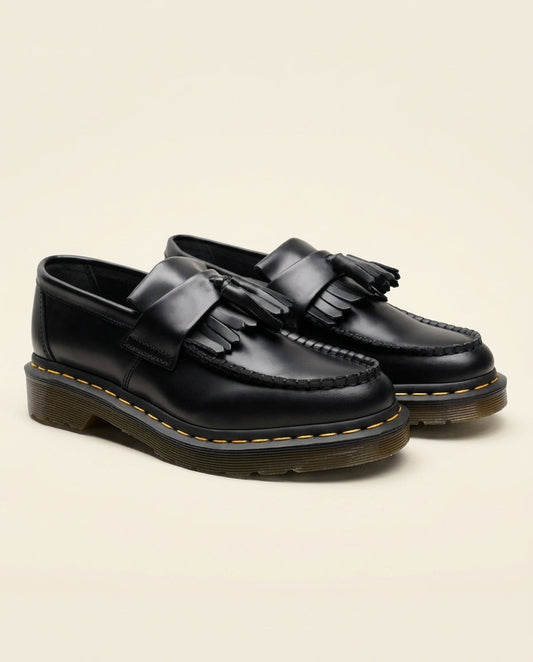 Leather Tassel Loafer Black